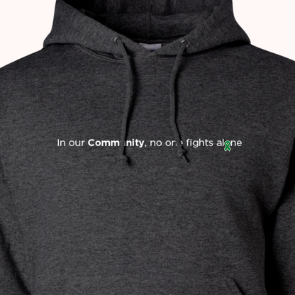 Heather Black Hoodie With Choice Of Ribbon