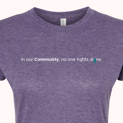 Heather Purple Fitted Tee With Choice Of Ribbon