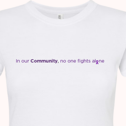 White Fitted Tee With Choice Of Ribbon