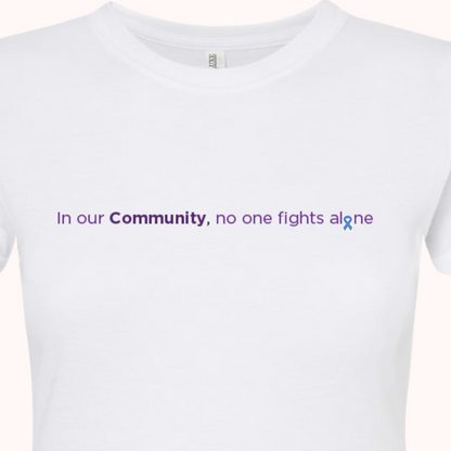 White Fitted Tee With Choice Of Ribbon