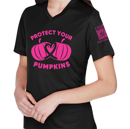 2024 Protect Your Pumpkins Short Sleeve, V-Neck, Contoured Fit, Black