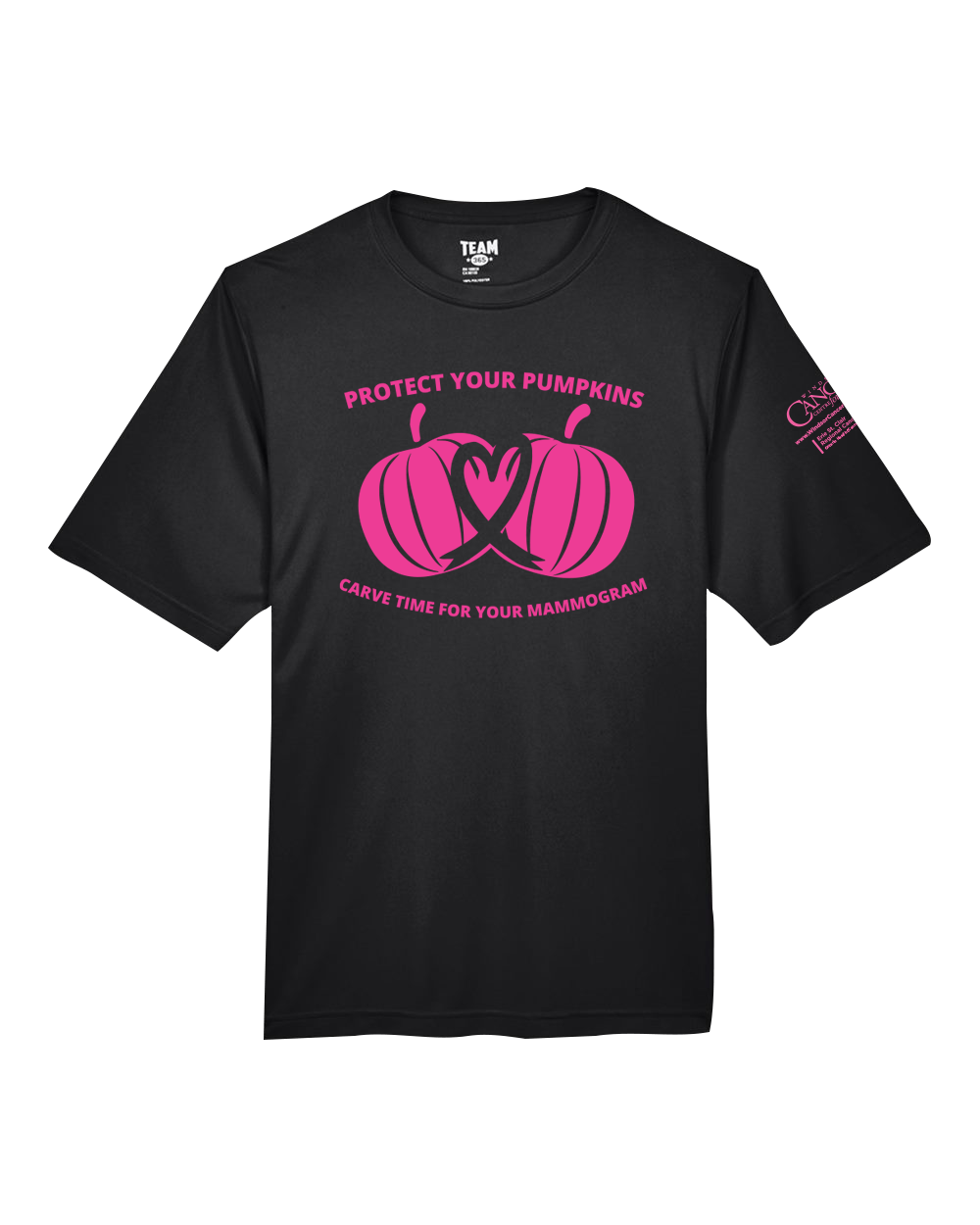 2025 Protect Your Pumpkins Mammogram Short Sleeve, Crew-Neck, Unisex Fit, Black