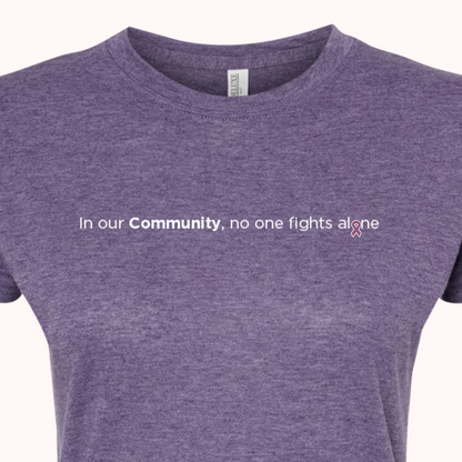 Heather Purple Fitted Tee With Choice Of Ribbon