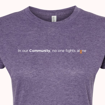 Heather Purple Fitted Tee With Choice Of Ribbon