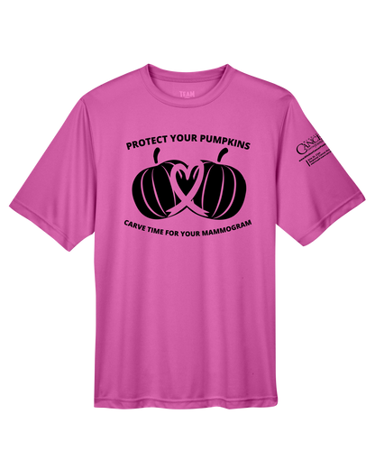 2025 Protect Your Pumpkins Mammogram Short Sleeve, Crew-Neck, Unisex Fit, Pink