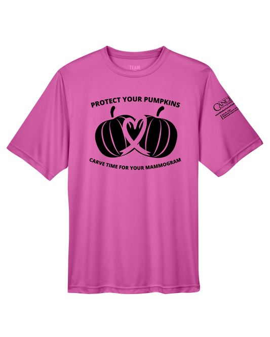 2025 Protect Your Pumpkins Mammogram Short Sleeve, Crew-Neck, Unisex Fit, Pink