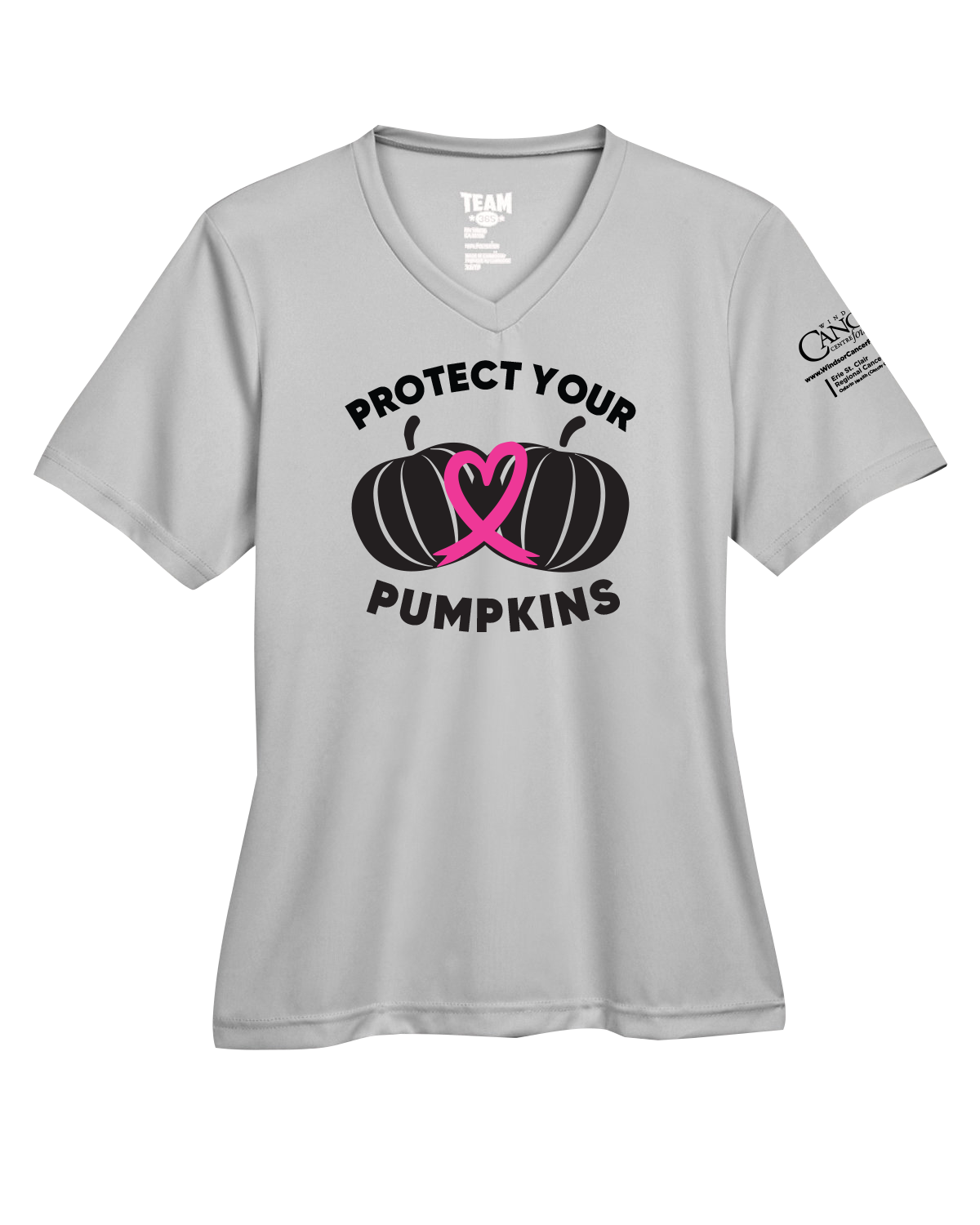 2024 Protect Your Pumpkins Short Sleeve, V-Neck, Contoured Fit, Grey